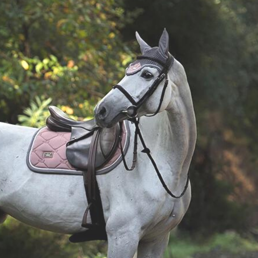 Equestrian Stockholm Ear Bonnet - Dusty Pink