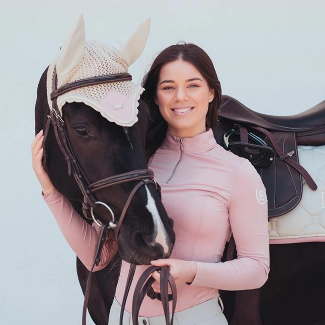 Equestrian Stockholm Ear Bonnet - Desert Rose