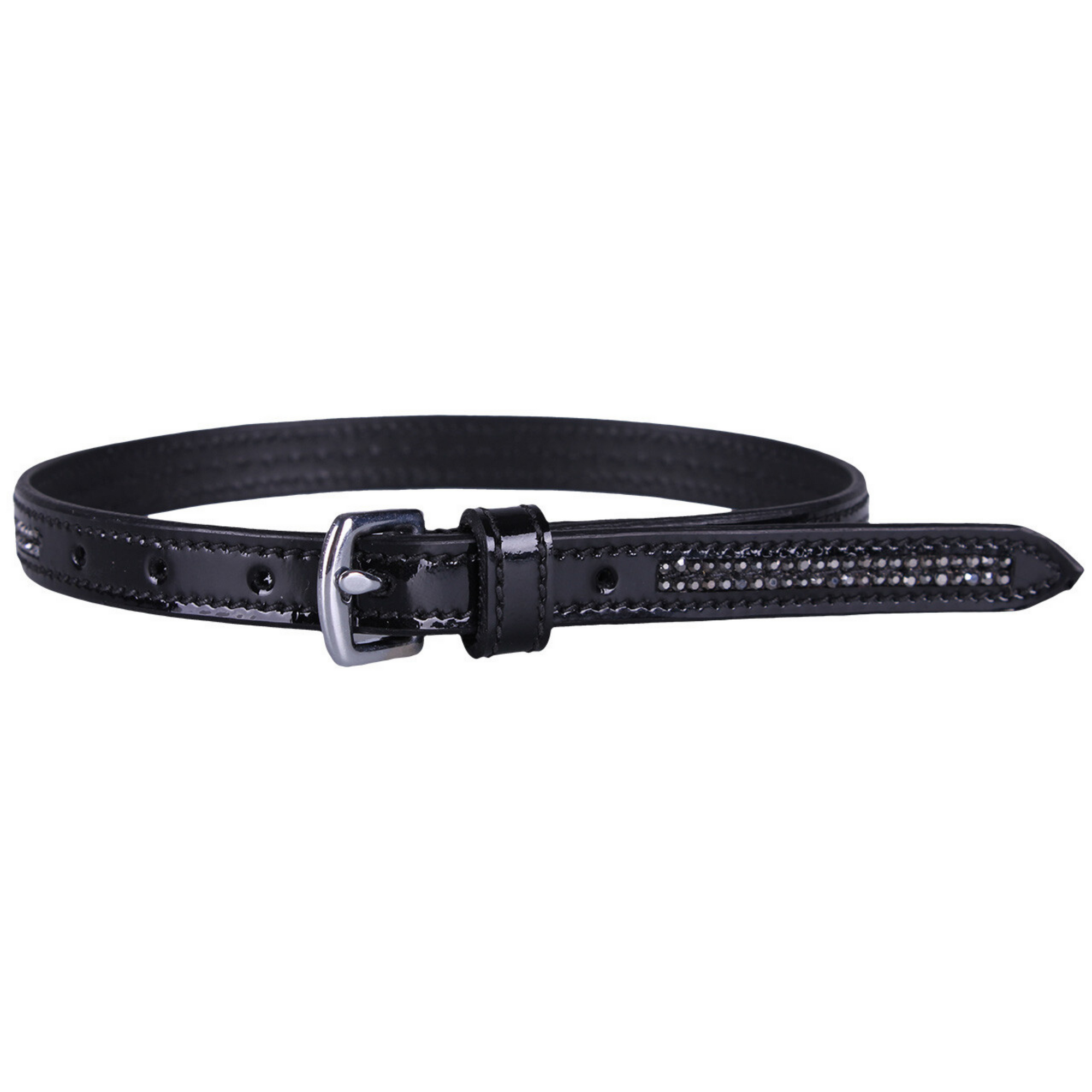 QHP Patent & Diamante Spur Straps