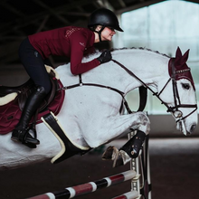 Load image into Gallery viewer, Equestrian Stockholm Jump Saddle Pad - Bordeaux
