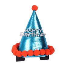 Load image into Gallery viewer, QHP Horse Birthday Hat - Blue
