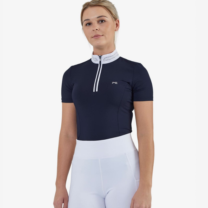 Premier Equine Maria Diamante Show Shirt - Navy