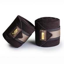 Load image into Gallery viewer, Equestrian Stockholm Bandages - Golden Brown
