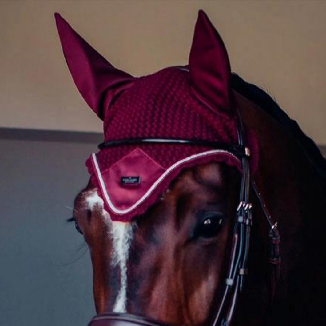 Equestrian Stockholm Ear Bonnet - Bordeaux