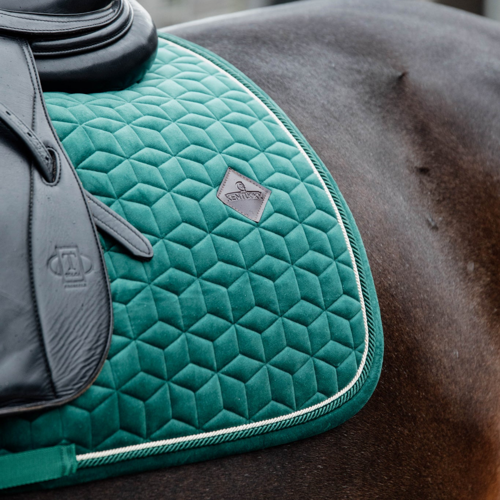 Kentucky Velvet Dressage Pad - Dark Green