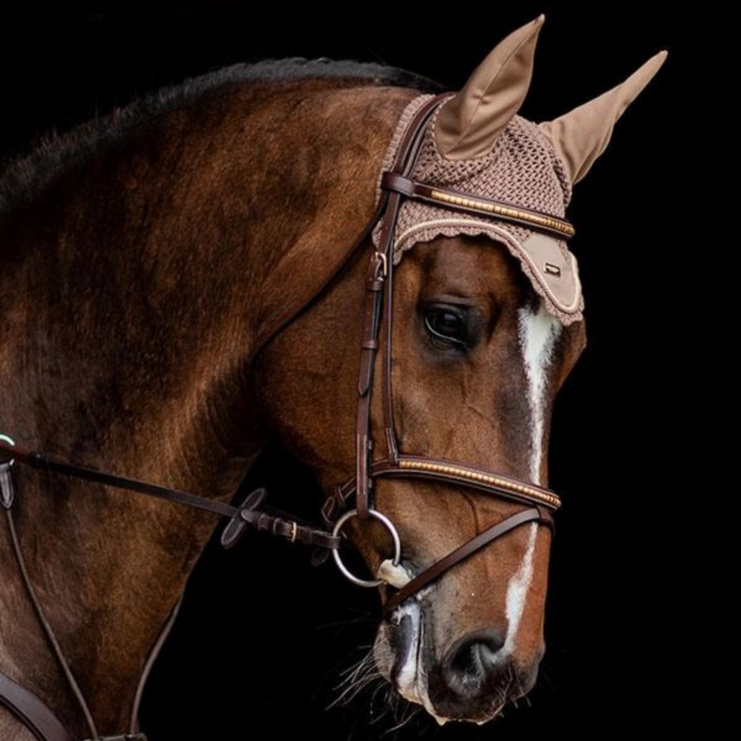 Equestrian Stockholm Ear Bonnet - Champagne