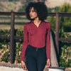 Equestrian Stockholm UV Protection Long Sleeve Top - Bordeaux