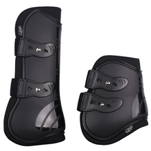 Load image into Gallery viewer, QHP Tendon &amp; Fetlock Boot Set - Black
