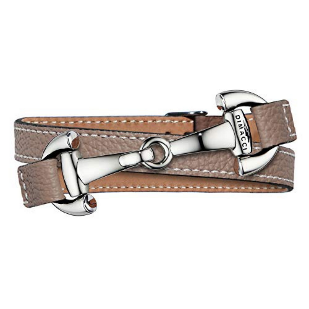 Dimacci Ascot Bracelet - Taupe / Stainless Steel