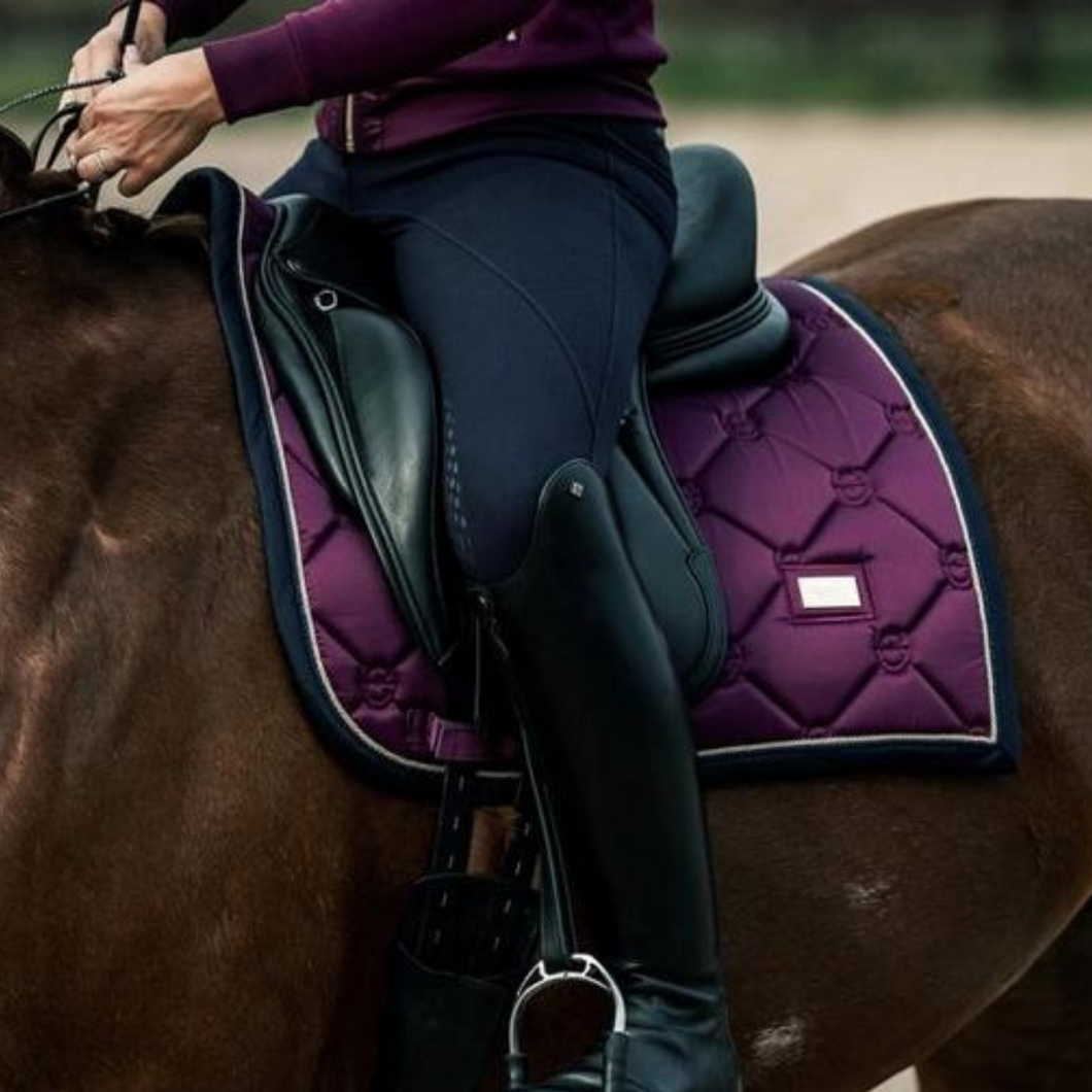 Equestrian Stockholm Dressage Pad - Purple Gold