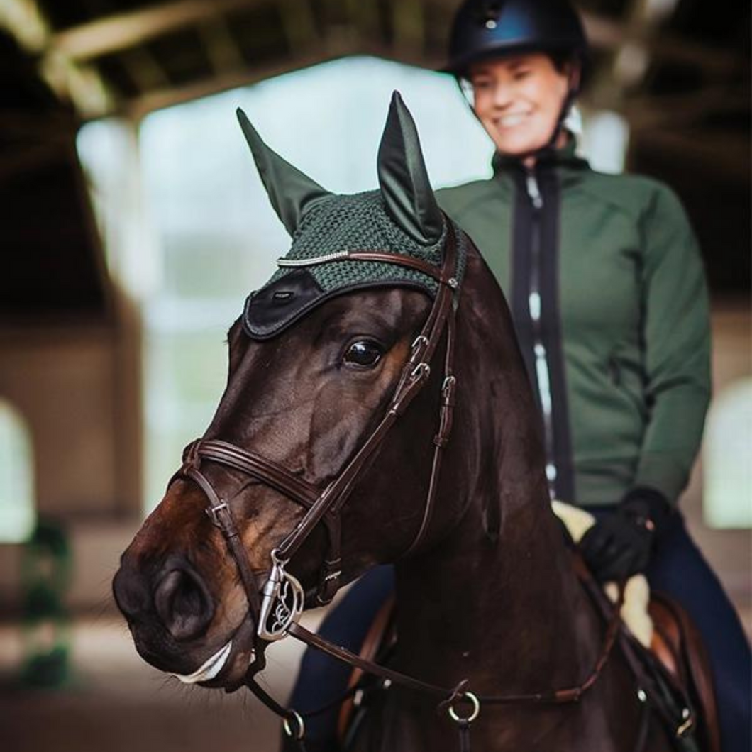 Equestrian Stockholm Ear Bonnet - Deep Olivine