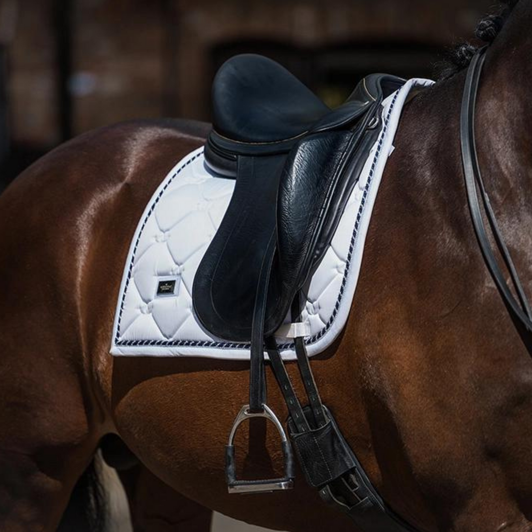 Equestrian Stockholm Dressage Saddle Pad - White Perfection
