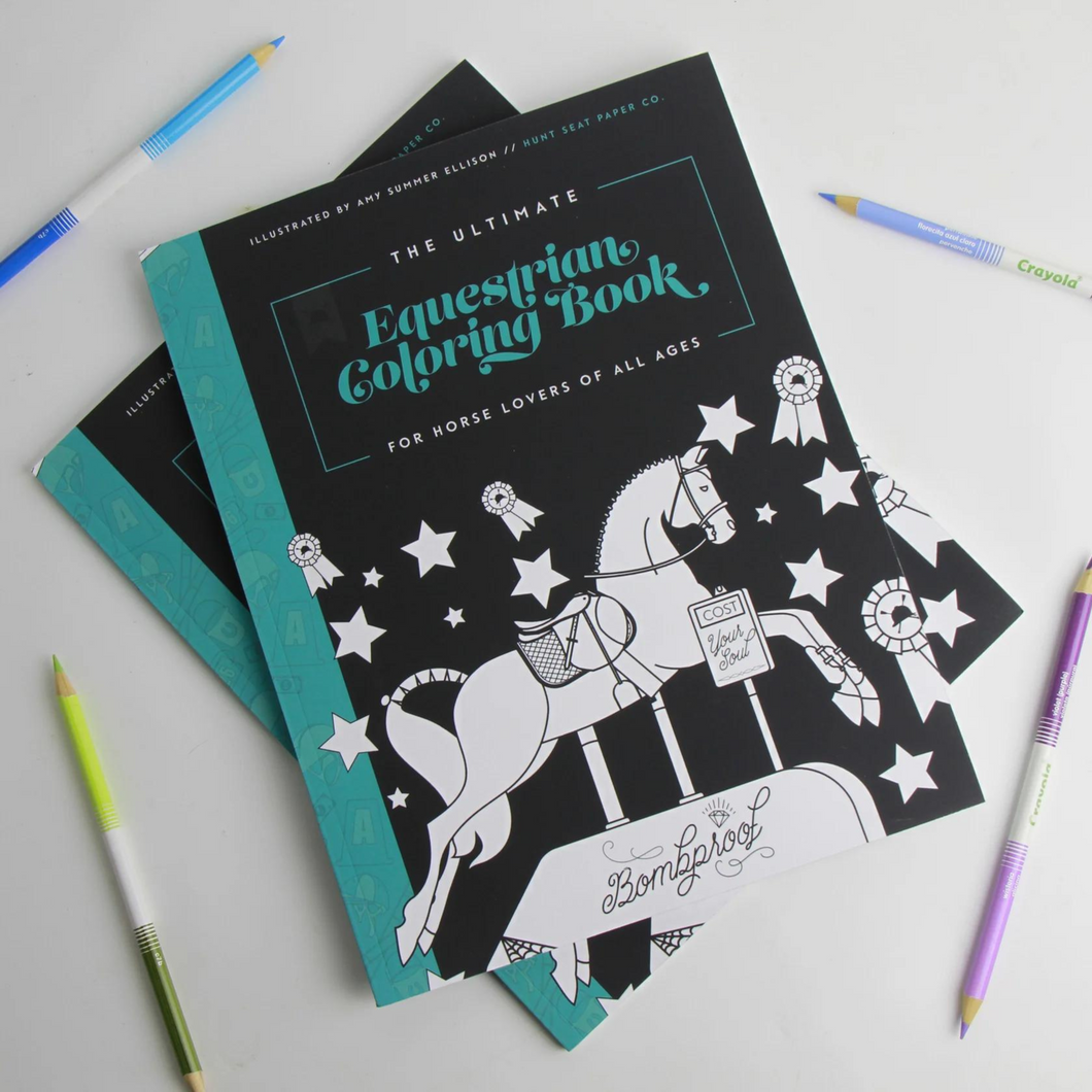 Hunt Seat Paper Co Greeting Card - The Ultimate Equestrian Colouring Book