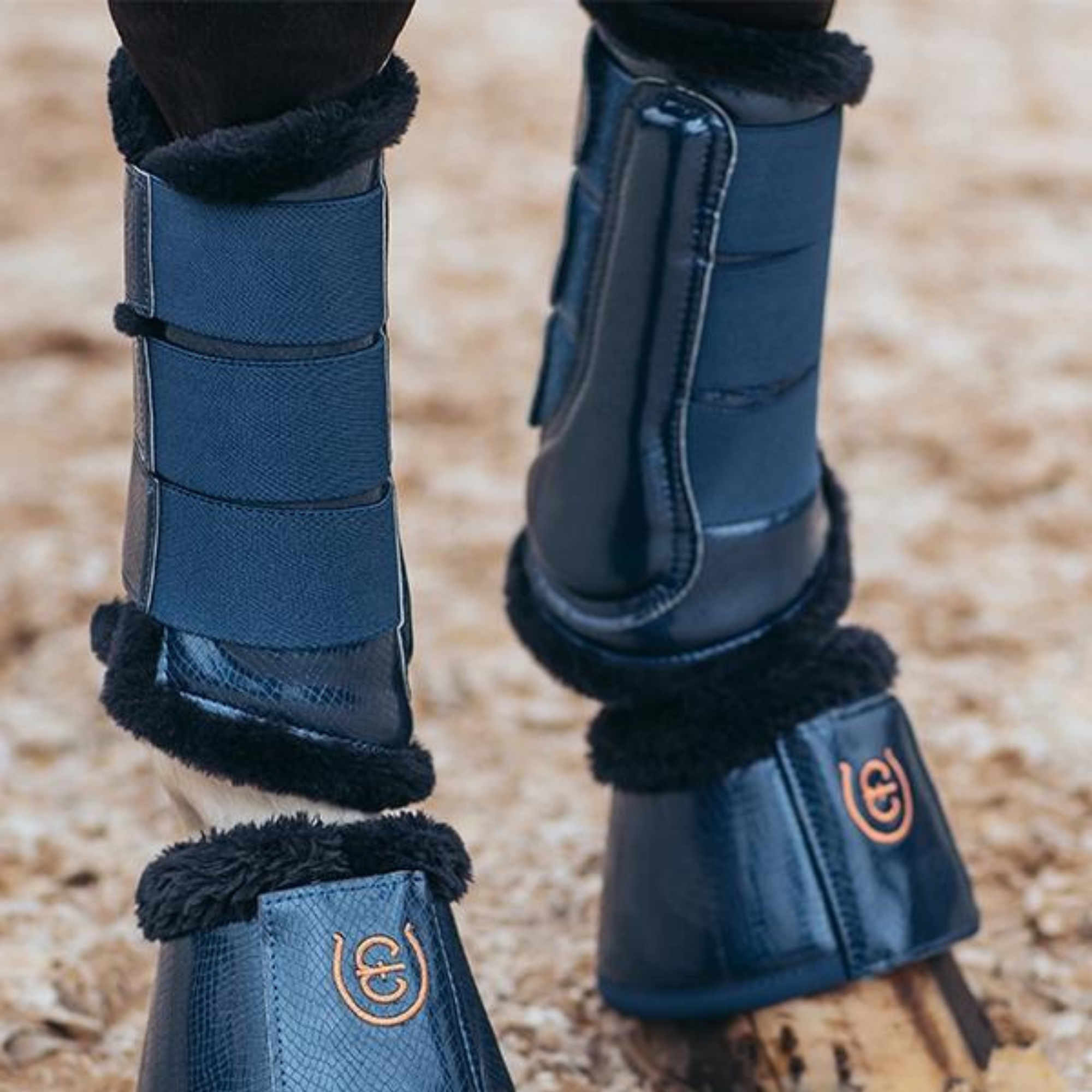 Equestrian Stockholm Brushing Boots - Monaco Blue