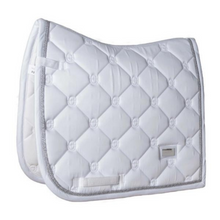 Load image into Gallery viewer, Equestrian Stockholm Dressage Saddle Pad - White Silver
