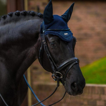 Load image into Gallery viewer, Equestrian Stockholm Ear Bonnet - Navy
