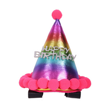 Load image into Gallery viewer, QHP Birthday Hat - Rainbow
