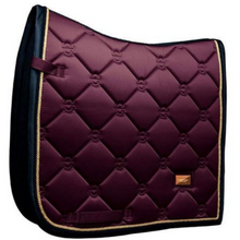 Load image into Gallery viewer, Equestrian Stockholm Dressage Pad - Purple Gold
