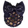 BR Equestrian Sparkle Hair Bow - Navy