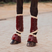 Load image into Gallery viewer, Equestrian Stockholm Brushing Boots - Bordeaux
