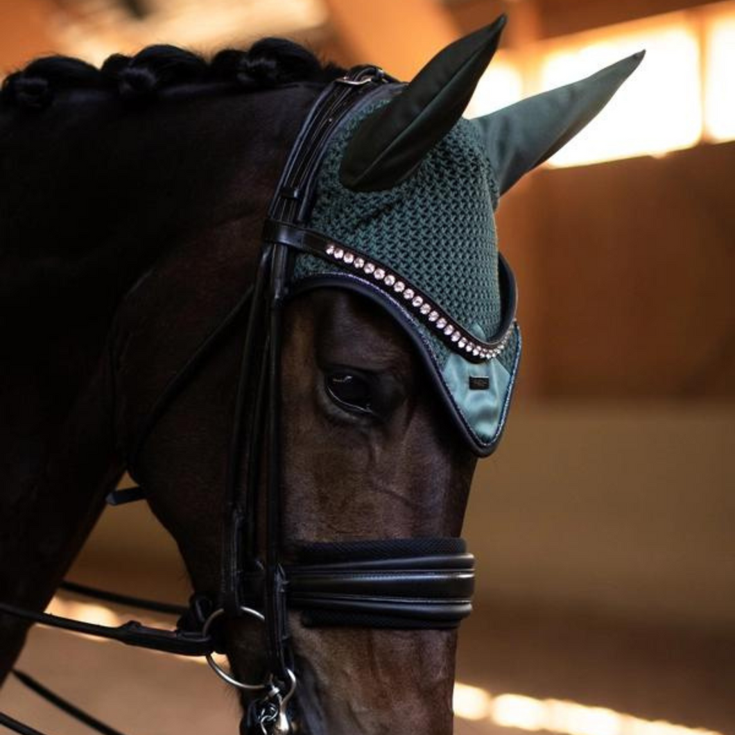 Equestrian Stockholm Ear Bonnet - Sycamore Green