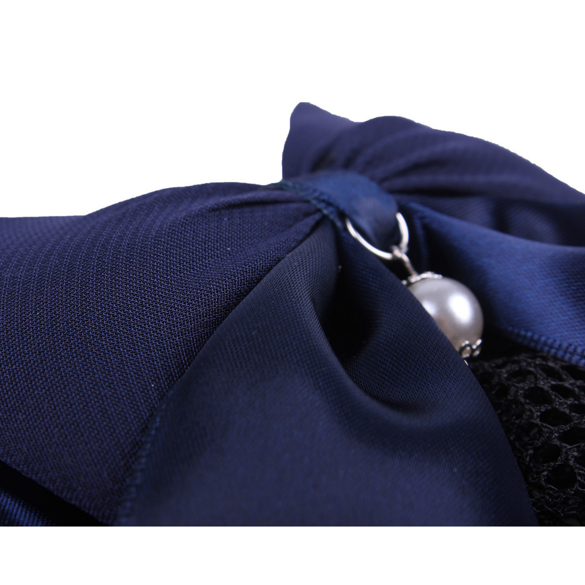 QHP Grace Hair Bow - Navy