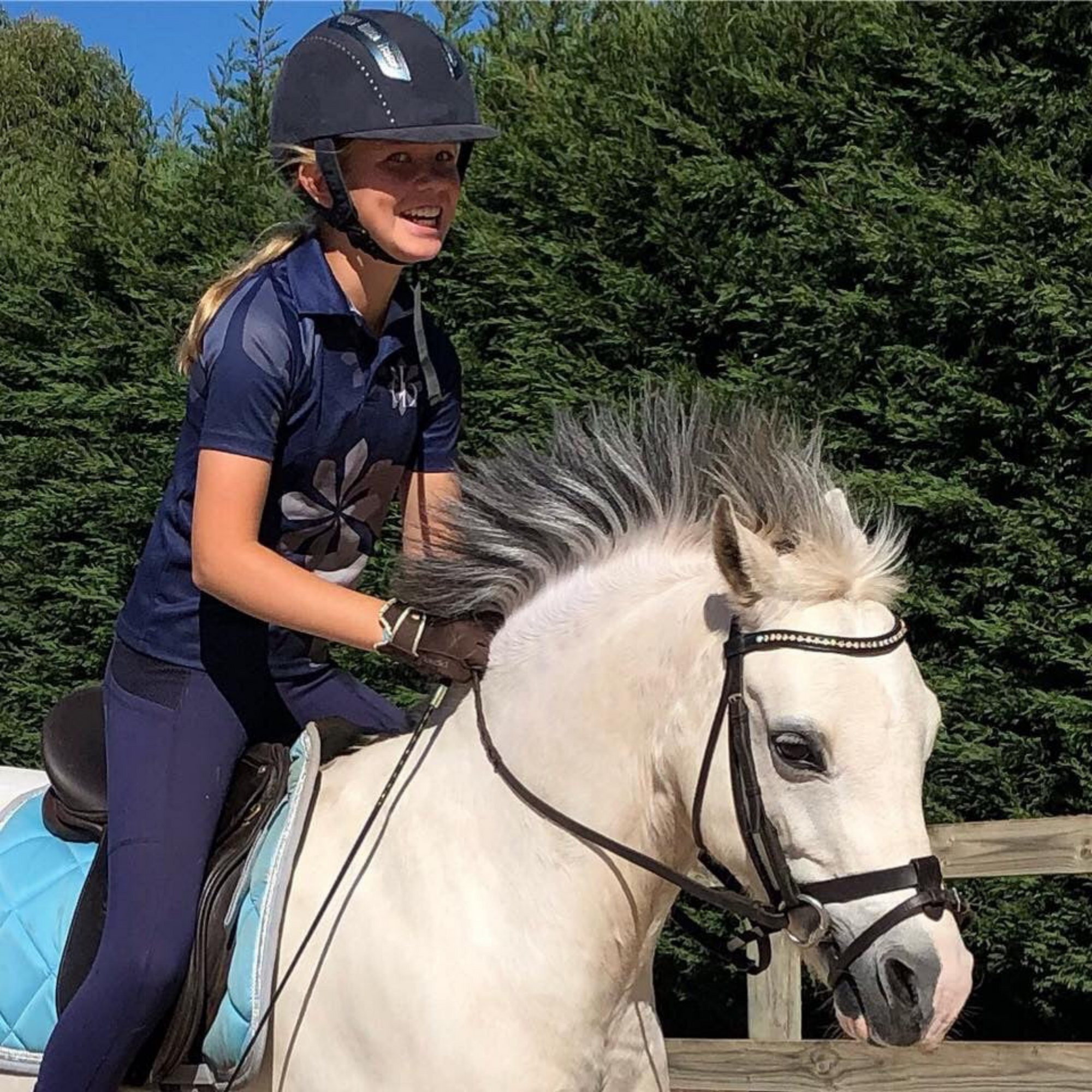 Bare Equestrian Navy Leggings - Kids