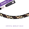 MagicTack Curved Browband - Crystal Merlot