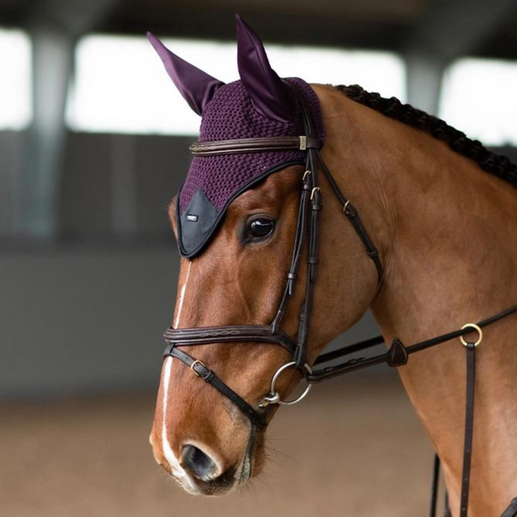 Equestrian Stockholm Ear Bonnet - Black Raven