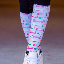 Load image into Gallery viewer, Dreamers &amp; Schemers Boot Socks - All Pony Jumps
