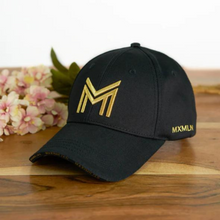 Load image into Gallery viewer, Maximilian Equestrian Cap - Black/Gold
