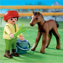 Load image into Gallery viewer, Playmobil Child with Foal
