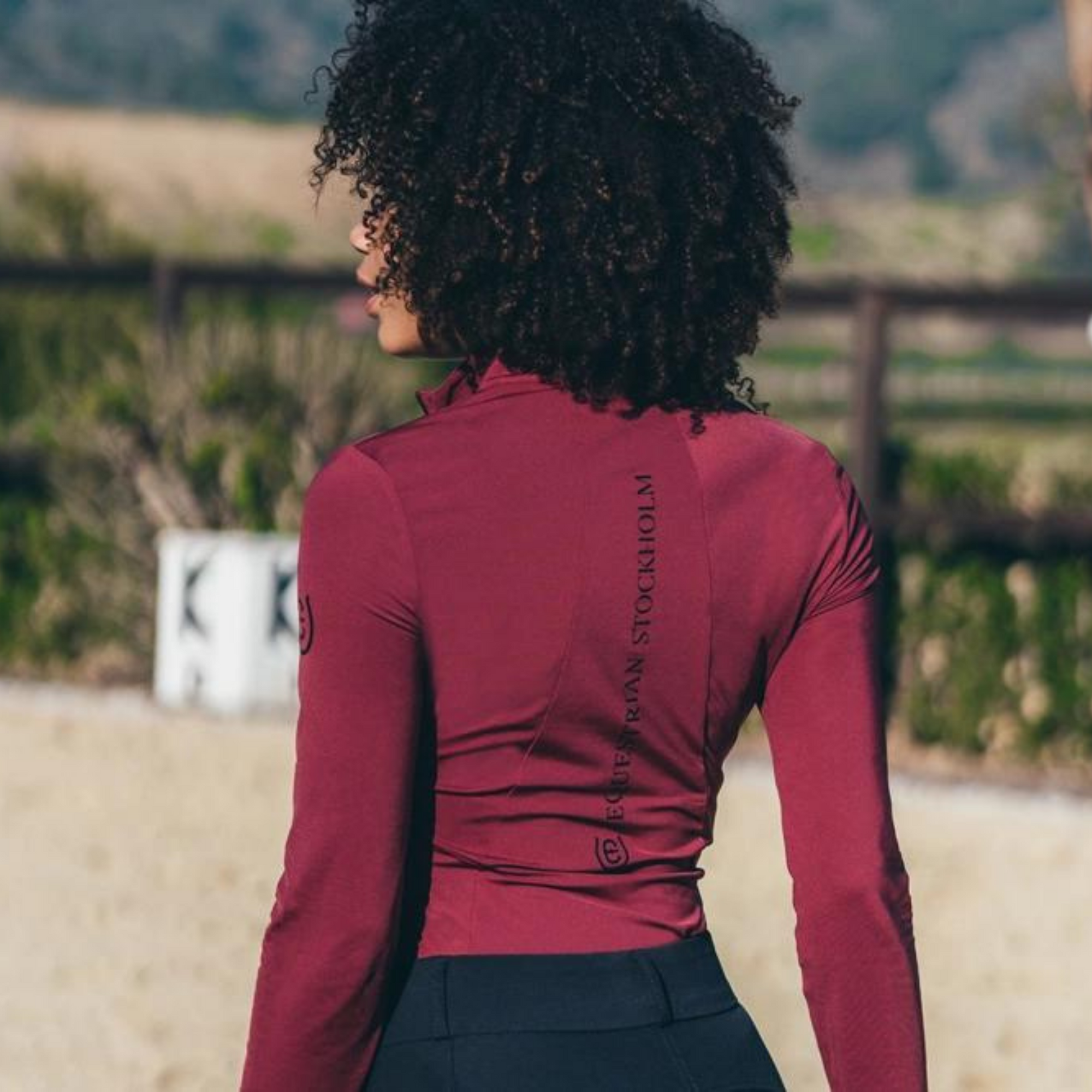 Equestrian Stockholm UV Protection Long Sleeve Top - Bordeaux