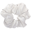 Imperial Riding Crystal Pearl Scrunchie - White