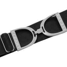 Load image into Gallery viewer, Ellany Stirrup Belt - Black/Silver
