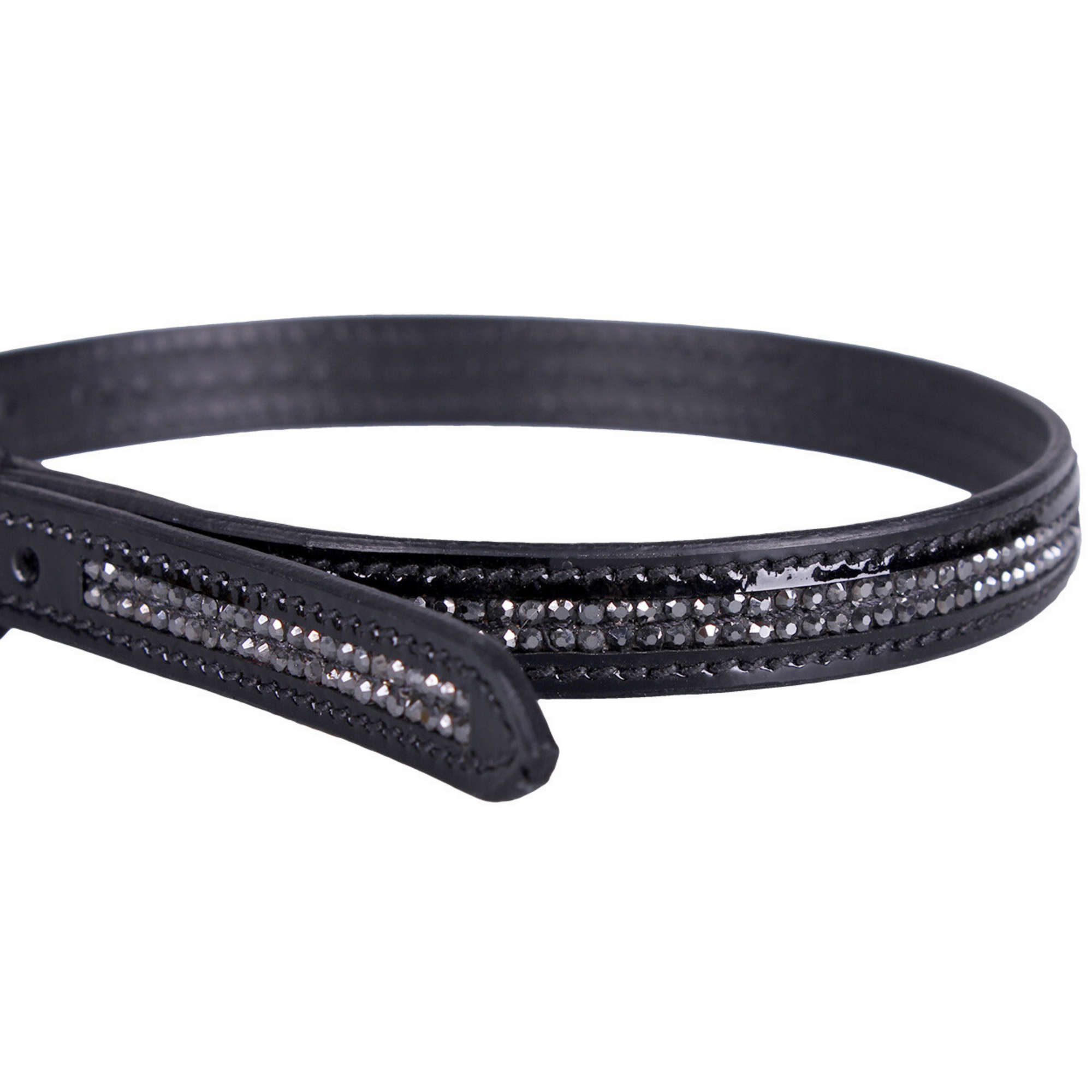 QHP Patent & Diamante Spur Straps