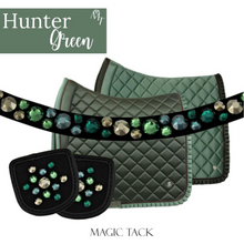 Load image into Gallery viewer, MagicTack Curved Browband - Hunter Green
