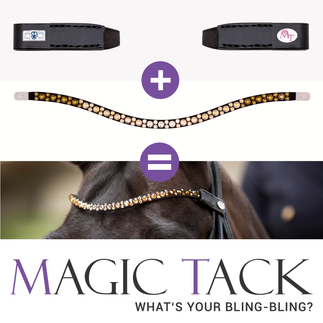 MagicTack Curved Browband - Monaco Blue