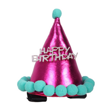 Load image into Gallery viewer, QHP Birthday Hat - Fuchsia
