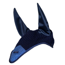 Load image into Gallery viewer, Equestrian Stockholm Ear Bonnet - Blue Meadow Glimmer
