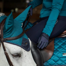 Load image into Gallery viewer, Equestrian Stockholm Riding Gloves - Navy
