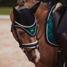 Load image into Gallery viewer, Equestrian Stockholm Ear Bonnet - Emerald
