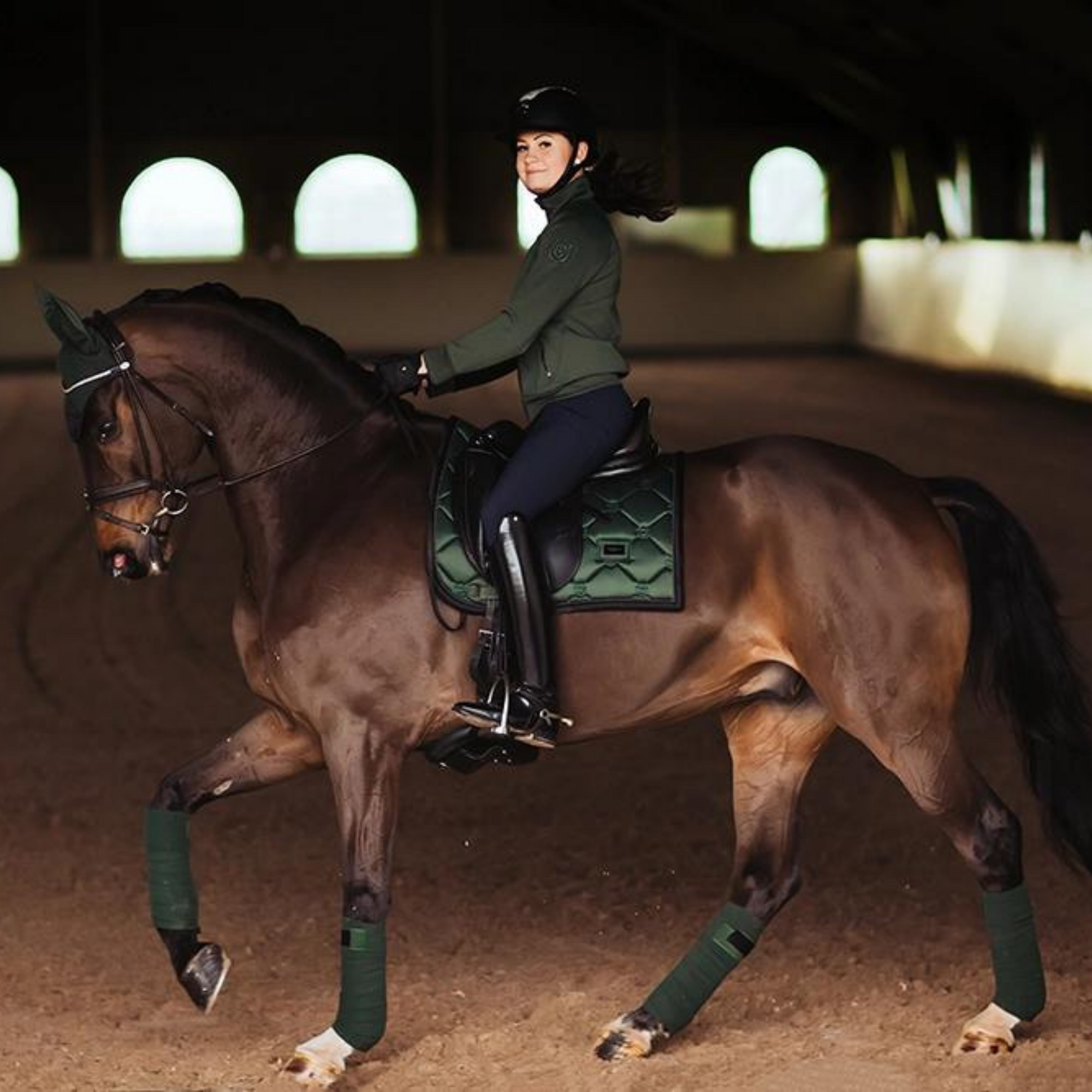 Equestrian Stockholm Bandages - Deep Olivine
