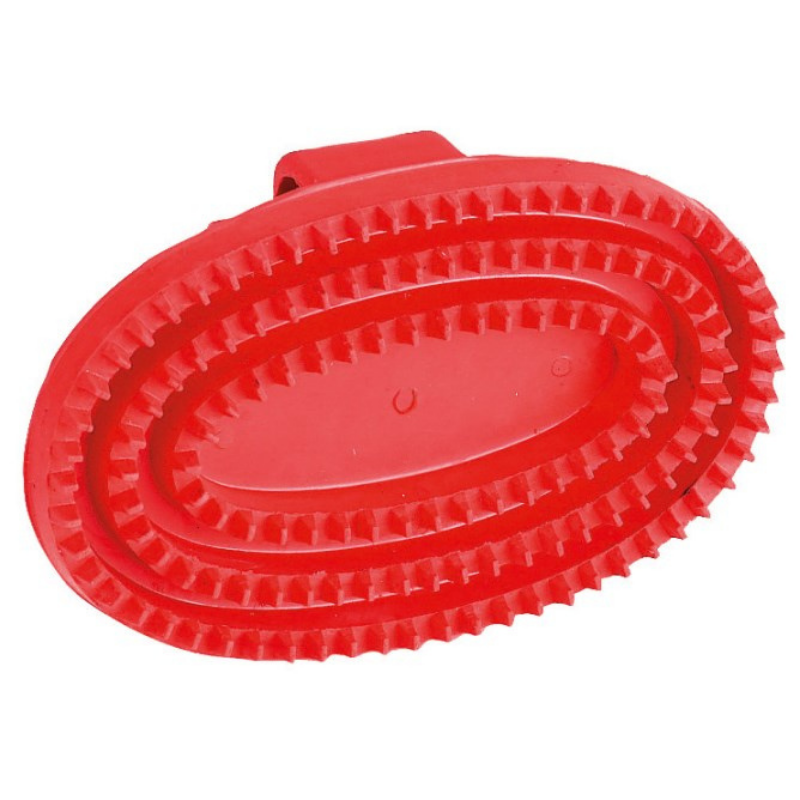 Covalliero Rubber Curry Comb - Red