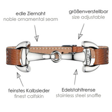 Load image into Gallery viewer, Dimacci Alba Bracelet - Cognac / Stainless Steel
