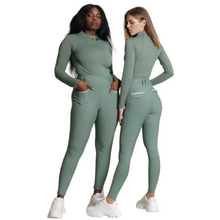 Load image into Gallery viewer, Maximilian Equestrian Long Sleeve Base Layer - Army Green
