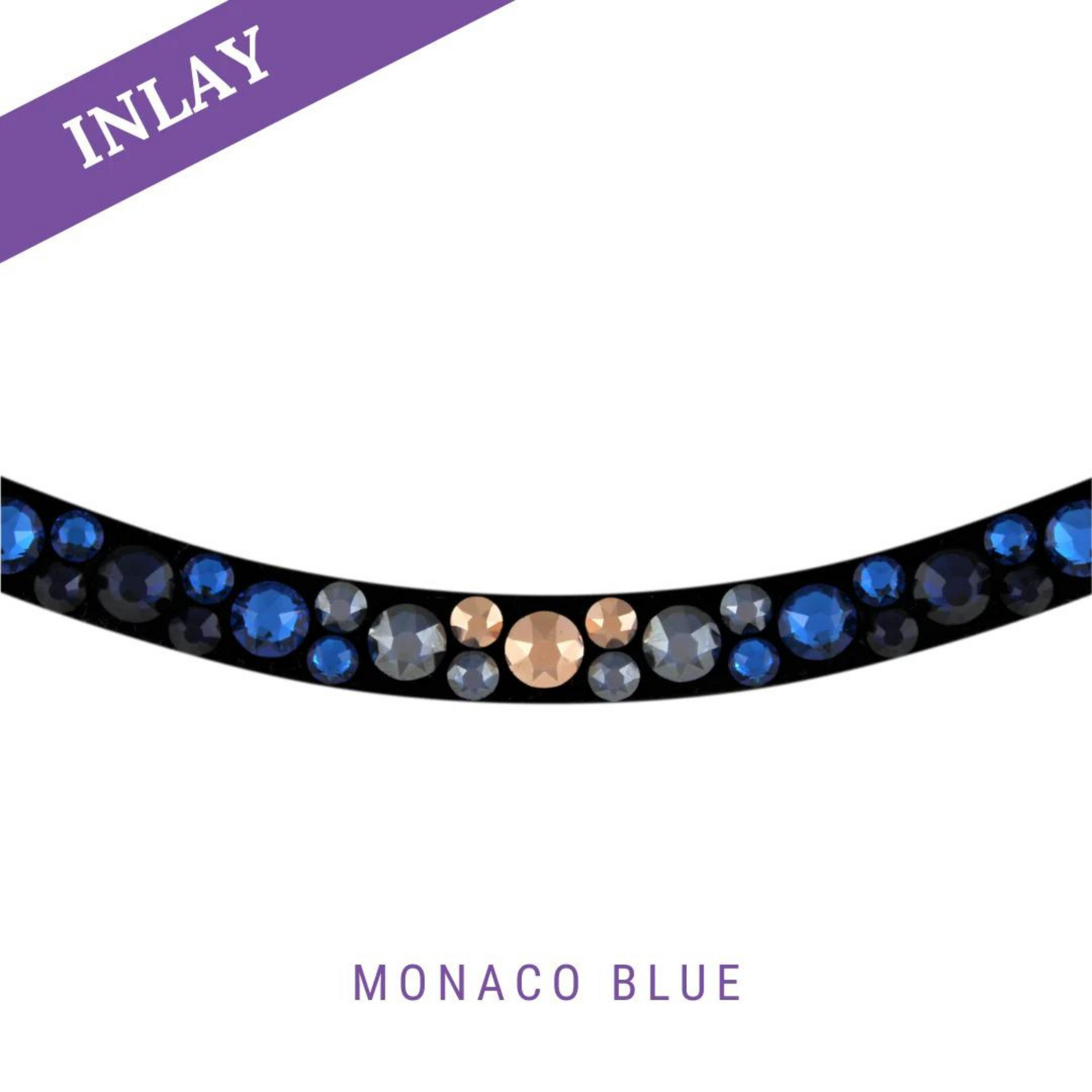MagicTack Curved Browband - Monaco Blue