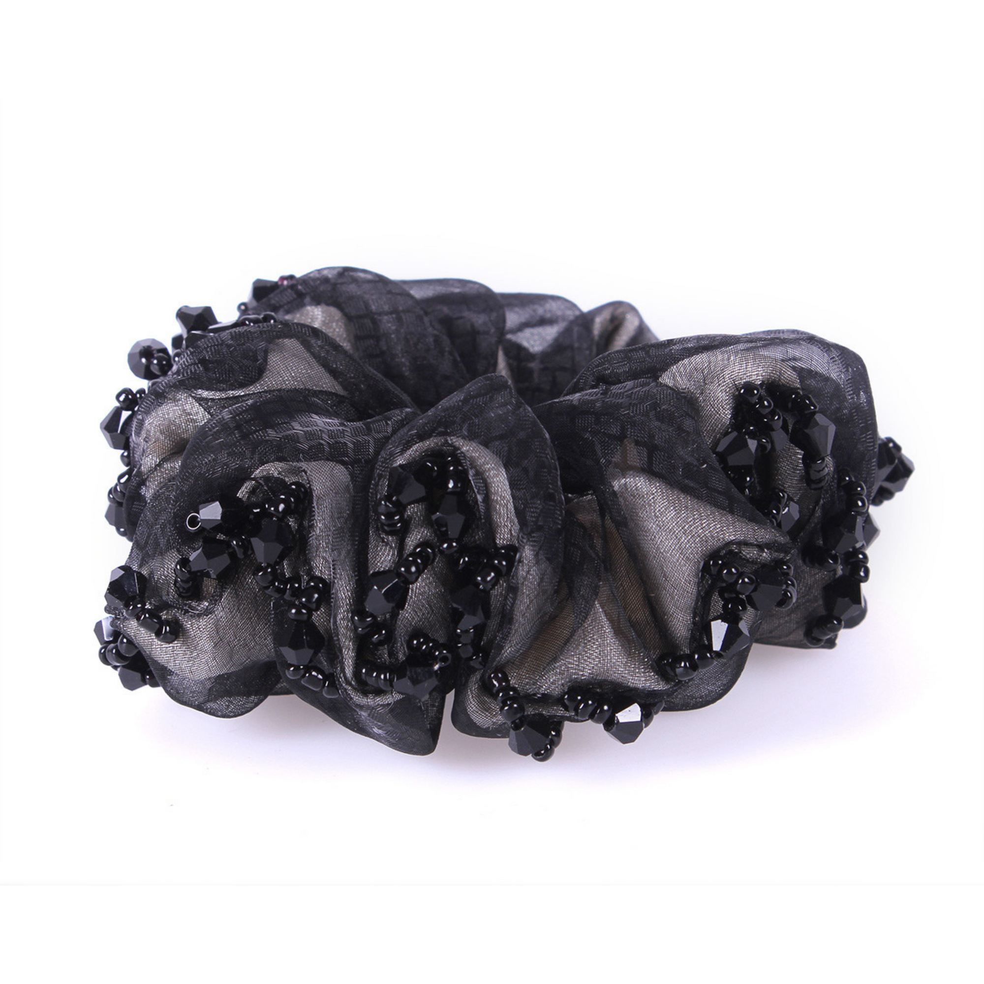QHP Sparkle Hair Scrunchie - Black