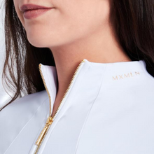 Load image into Gallery viewer, Maximilian Equestrian Long Sleeve Base Layer - White/Gold
