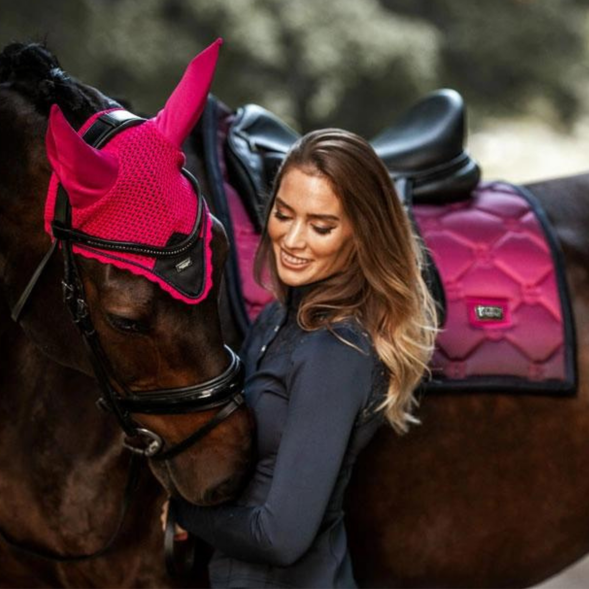 Equestrian Stockholm Dressage Pad - Faded Fuschia